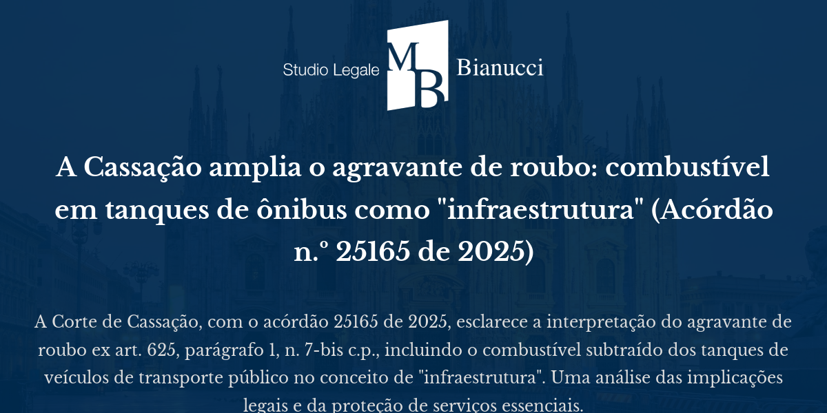 A Cassação amplia o agravante de roubo: combustível em tanques de ...