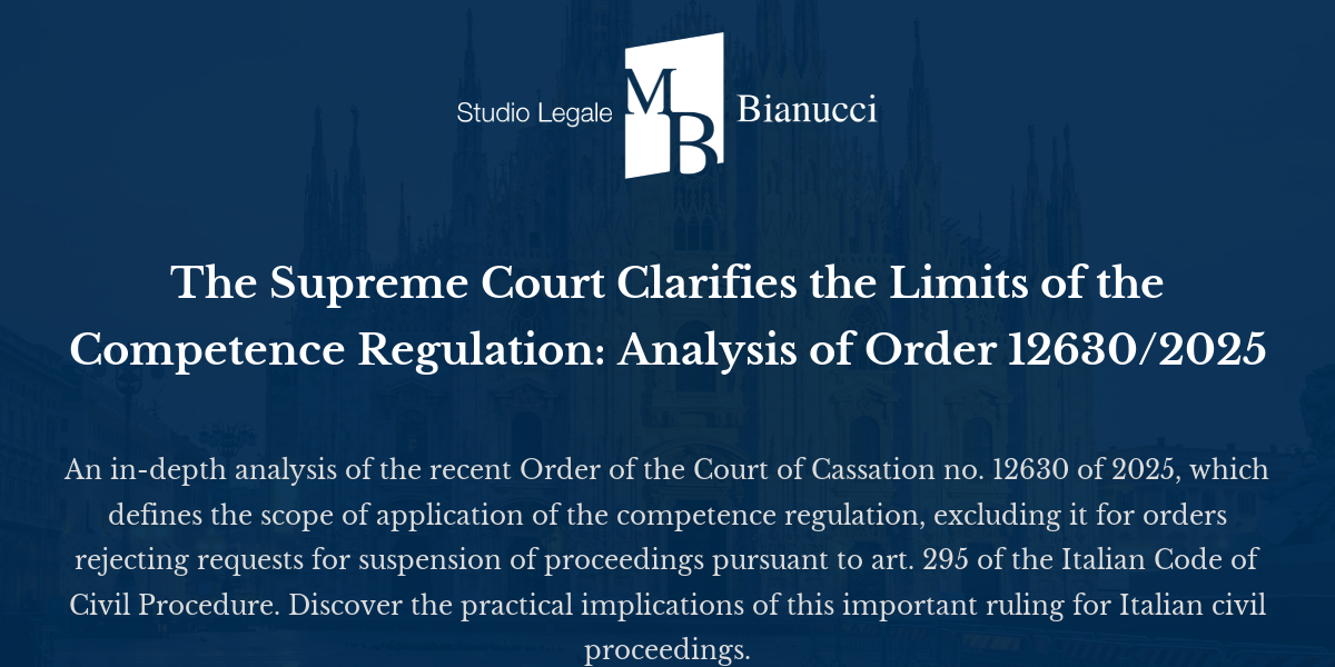 The Supreme Court Clarifies the Limits of the Competence Regulation ...